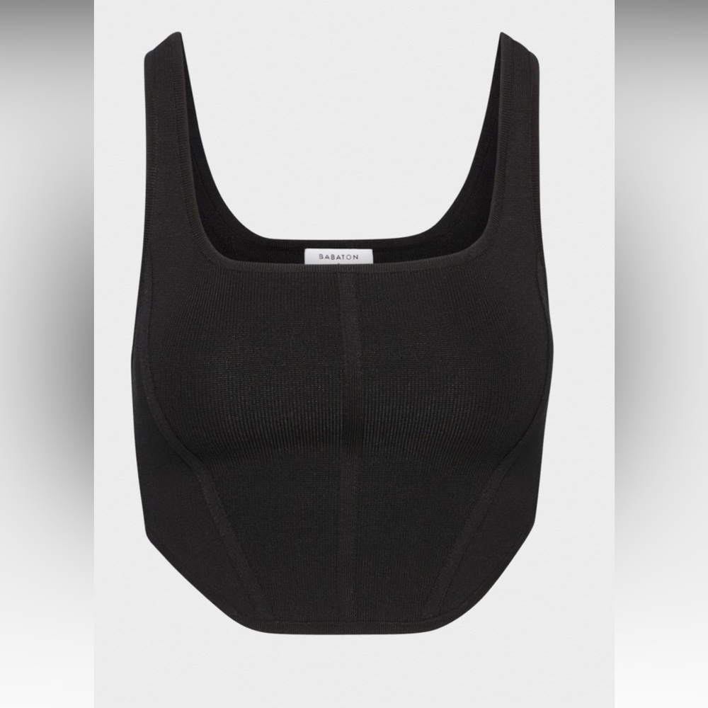 Aritzia Babaton black corset style tank.  New without tags, perfect.